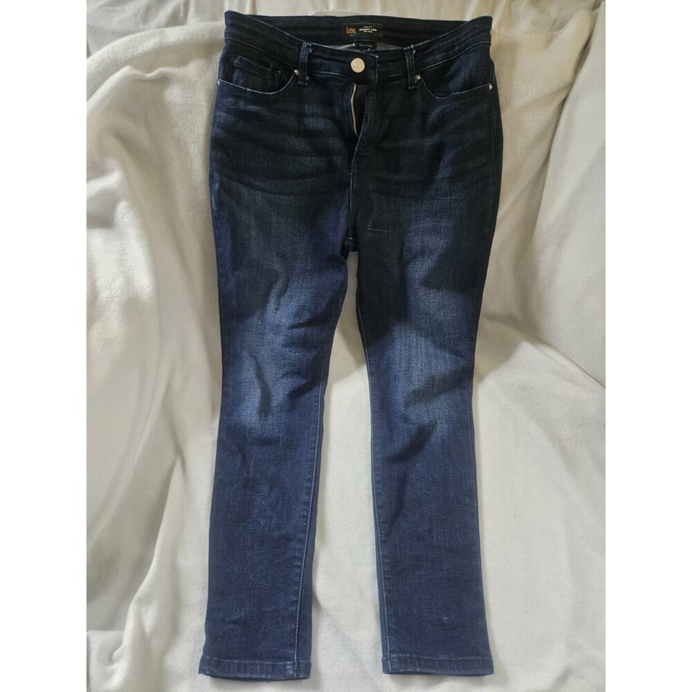 Womens Lee Heritage Dark Wash Slim fit Skinny ankle High Rise Jeans Size 8 M
